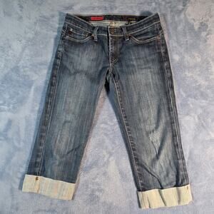 AG Adriano Goldschmied The Liberty Jeans Womens 27R Crop Cuff Stud USA